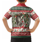 Aussie Sugar Glider Christmas Hawaiian Shirt Festive Knitted Pattern Inspired