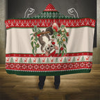 Aussie Sugar Glider Christmas Hooded Blanket Festive Knitted Pattern Inspired