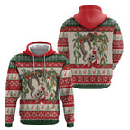Aussie Sugar Glider Christmas Hoodie Festive Knitted Pattern Inspired