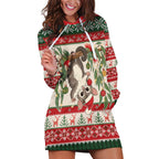Aussie Sugar Glider Christmas Hoodie Dress Festive Knitted Pattern Inspired