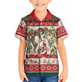 Aussie Sugar Glider Christmas Kid Hawaiian Shirt Festive Knitted Pattern Inspired