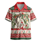 Aussie Sugar Glider Christmas Kid Hawaiian Shirt Festive Knitted Pattern Inspired