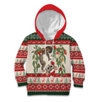Aussie Sugar Glider Christmas Kid Hoodie Festive Knitted Pattern Inspired