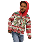 Aussie Sugar Glider Christmas Kid Hoodie Festive Knitted Pattern Inspired