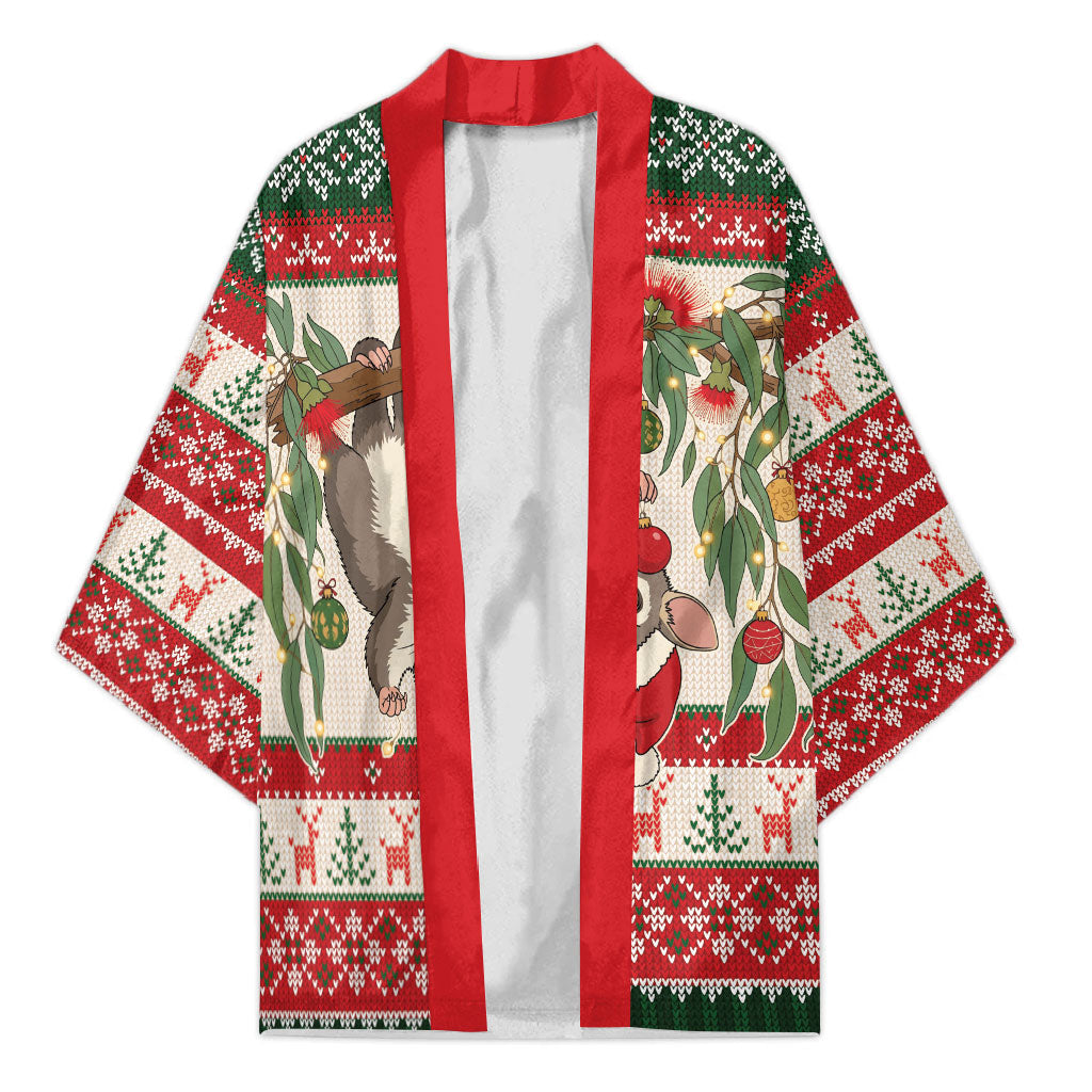 Aussie Sugar Glider Christmas Kimono Festive Knitted Pattern Inspired