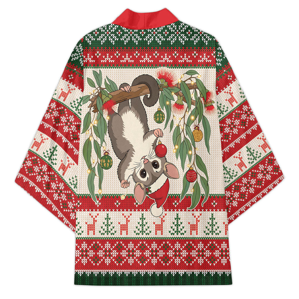 Aussie Sugar Glider Christmas Kimono Festive Knitted Pattern Inspired