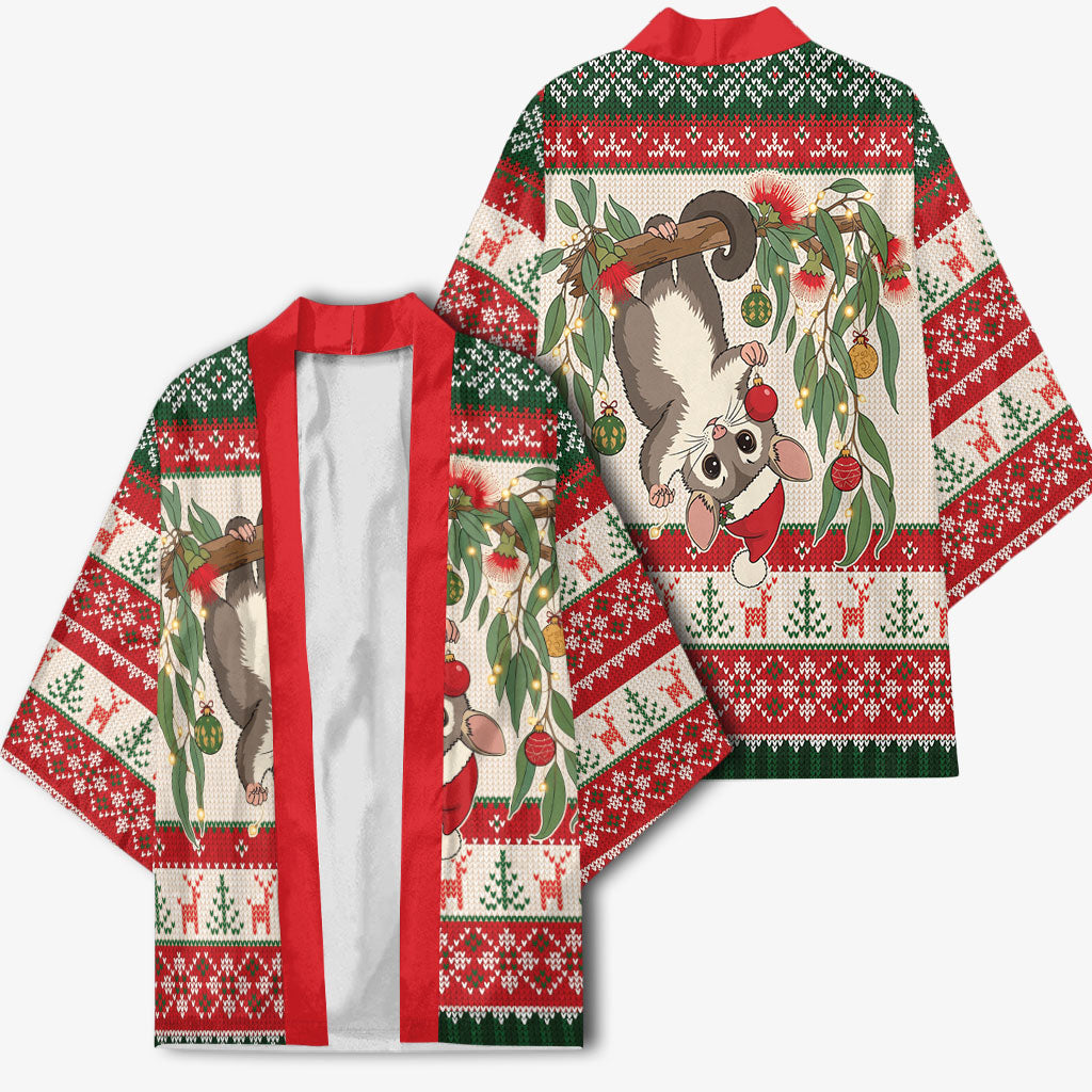 Aussie Sugar Glider Christmas Kimono Festive Knitted Pattern Inspired