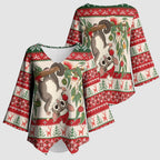 Aussie Sugar Glider Christmas Kimono Sleeve Blouse Festive Knitted Pattern Inspired