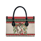 Aussie Sugar Glider Christmas Leather Bag Festive Knitted Pattern Inspired