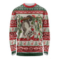 Aussie Sugar Glider Christmas Long Sleeve Shirt Festive Knitted Pattern Inspired