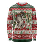Aussie Sugar Glider Christmas Long Sleeve Shirt Festive Knitted Pattern Inspired