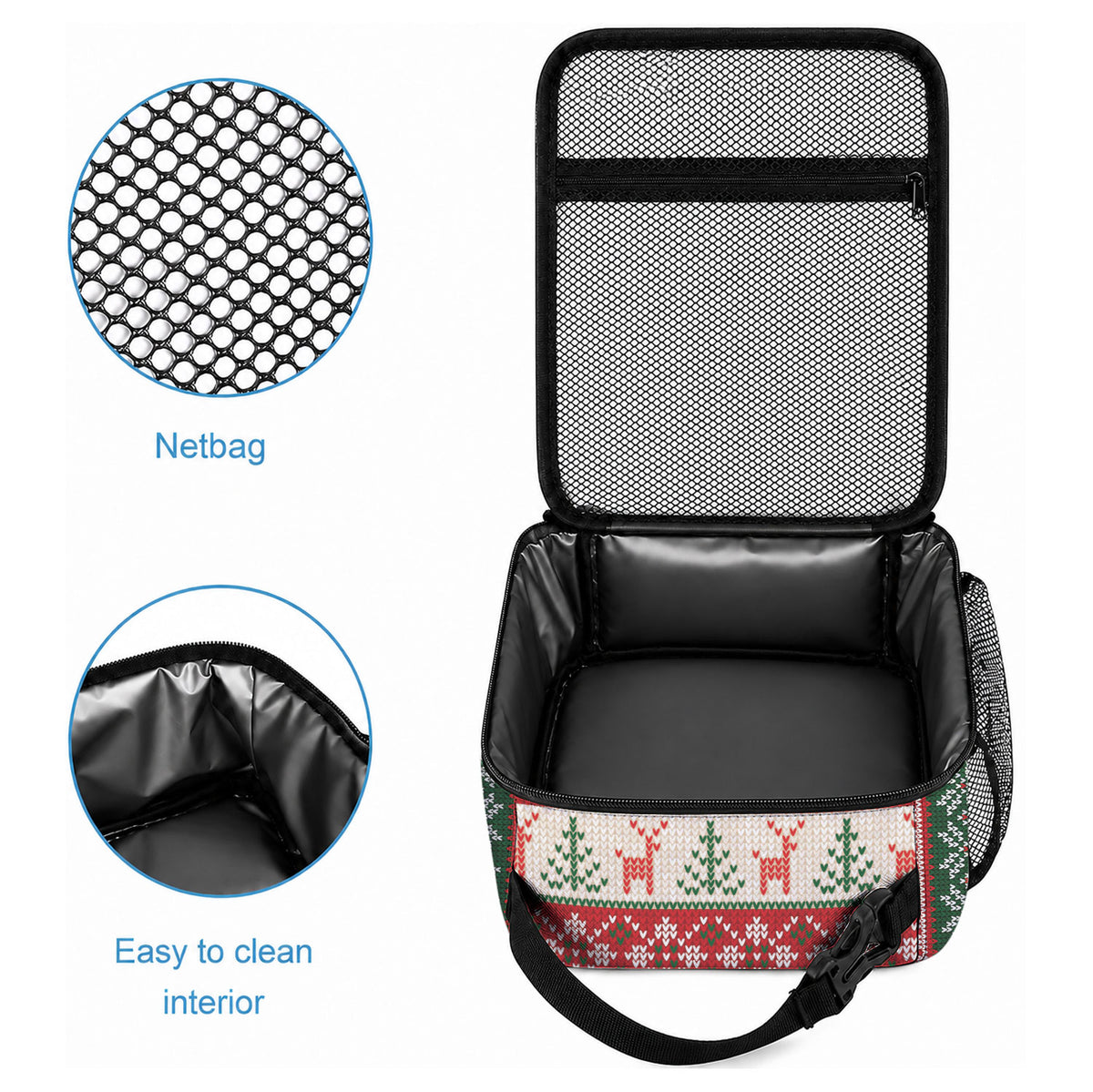 Aussie Sugar Glider Christmas Lunch Bag Festive Knitted Pattern Inspired