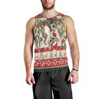 Aussie Sugar Glider Christmas Men Tank Top Festive Knitted Pattern Inspired