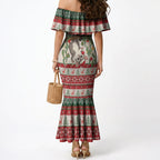 Aussie Sugar Glider Christmas Mermaid Dress Festive Knitted Pattern Inspired