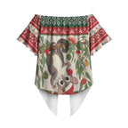 Aussie Sugar Glider Christmas Off Shoulder Wrap Waist Top Festive Knitted Pattern Inspired