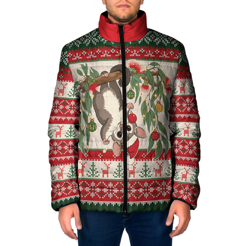 Aussie Sugar Glider Christmas Padded Jacket Festive Knitted Pattern Inspired