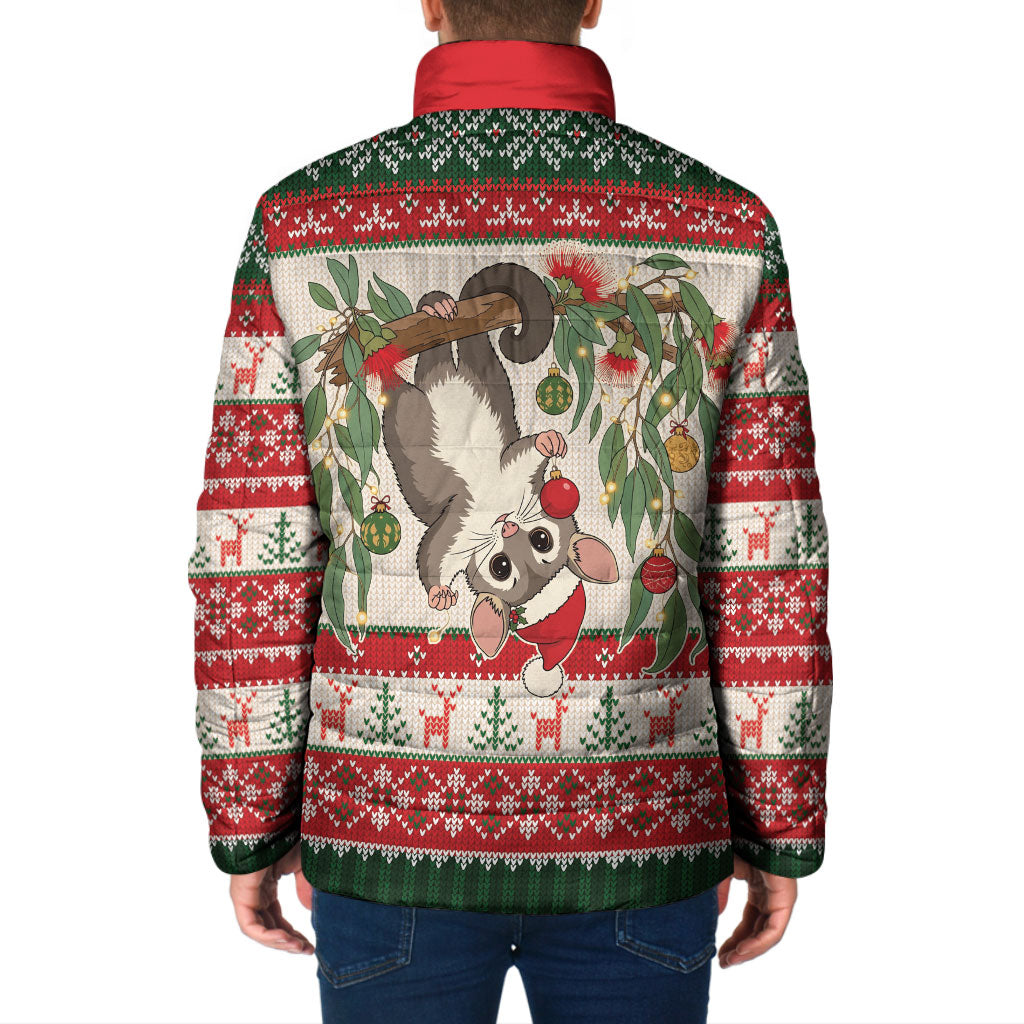 Aussie Sugar Glider Christmas Padded Jacket Festive Knitted Pattern Inspired