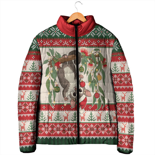 Aussie Sugar Glider Christmas Padded Jacket Festive Knitted Pattern Inspired