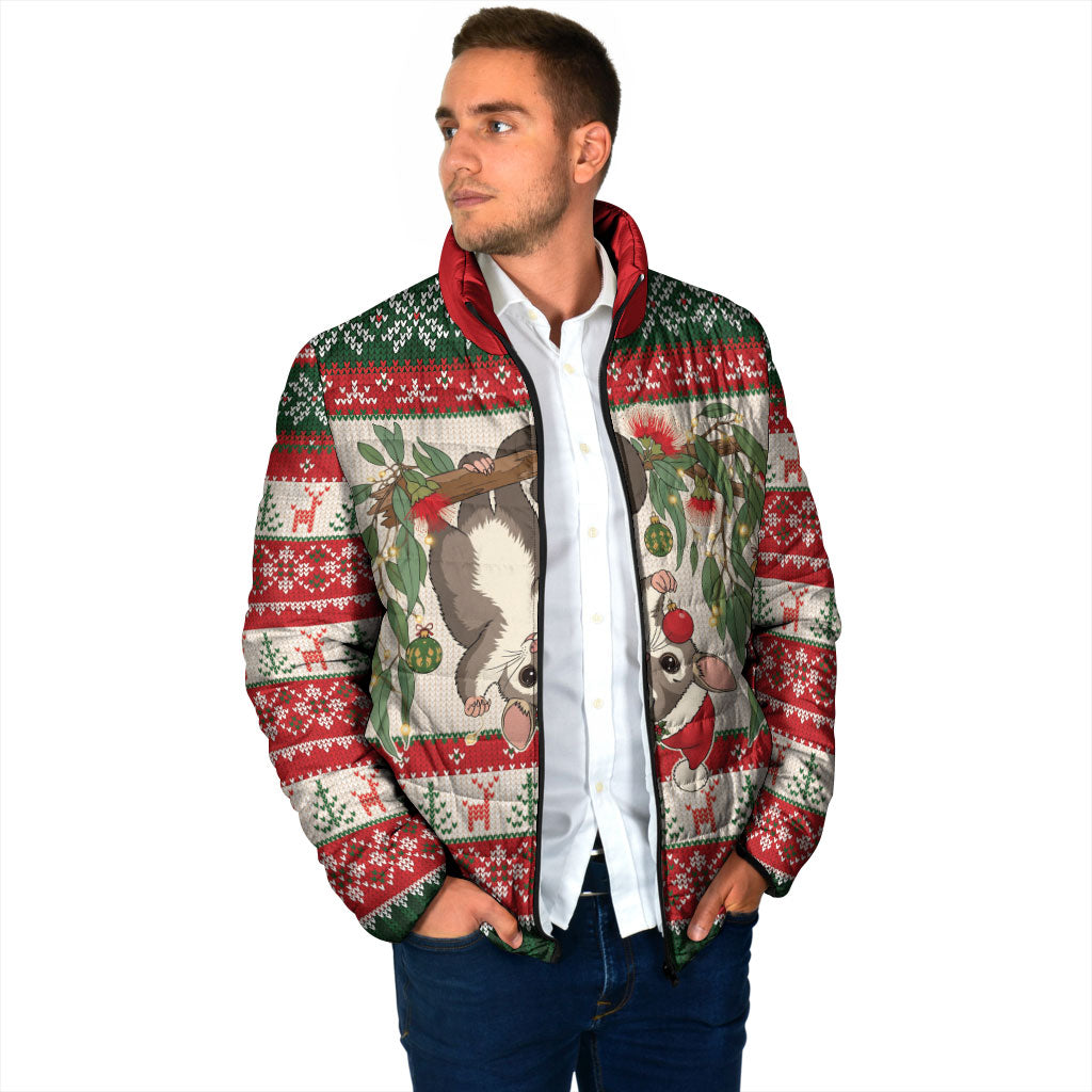 Aussie Sugar Glider Christmas Padded Jacket Festive Knitted Pattern Inspired