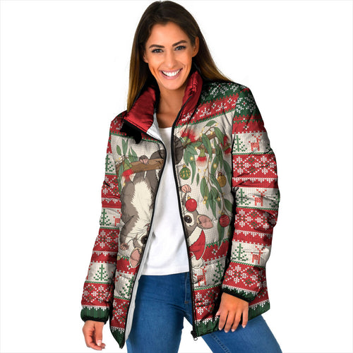 Aussie Sugar Glider Christmas Padded Jacket Festive Knitted Pattern Inspired