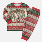 Aussie Sugar Glider Christmas Pajama Set Festive Knitted Pattern Inspired