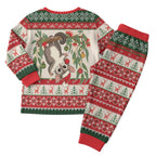 Aussie Sugar Glider Christmas Pajama Set Festive Knitted Pattern Inspired
