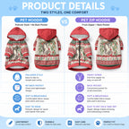 Aussie Sugar Glider Christmas Pet Hoodie Festive Knitted Pattern Inspired