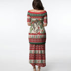 Aussie Sugar Glider Christmas Puletasi Festive Knitted Pattern Inspired