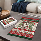 Aussie Sugar Glider Christmas Puzzle Festive Knitted Pattern Inspired