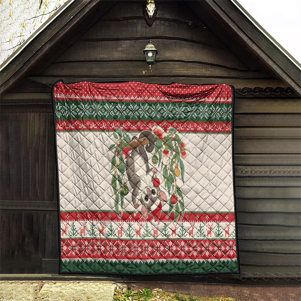 Aussie Sugar Glider Christmas Quilt Festive Knitted Pattern Inspired