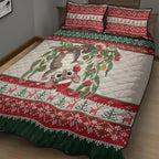 Aussie Sugar Glider Christmas Quilt Bed Set Festive Knitted Pattern Inspired