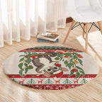 Aussie Sugar Glider Christmas Round Carpet Festive Knitted Pattern Inspired