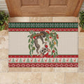 Aussie Sugar Glider Christmas Rubber Doormat Festive Knitted Pattern Inspired