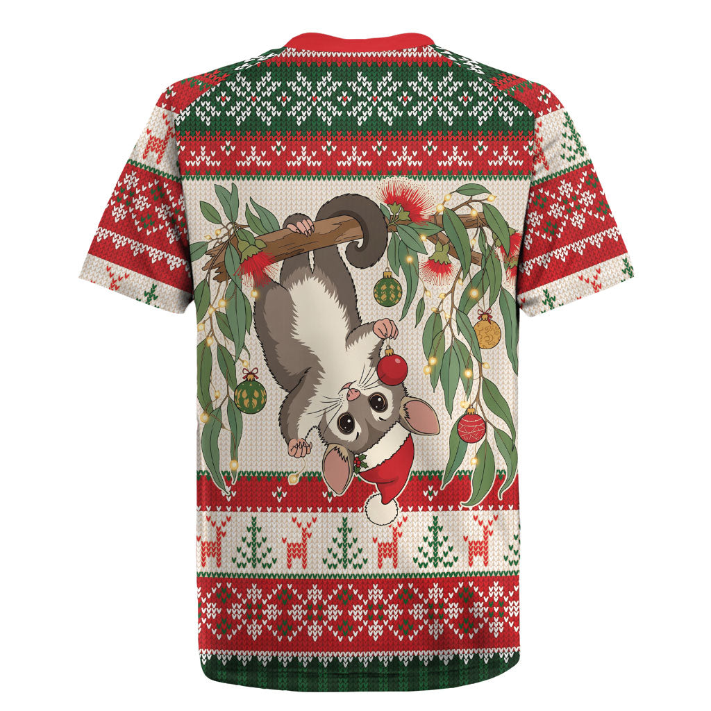 Aussie Sugar Glider Christmas Rugby Jersey Festive Knitted Pattern Inspired