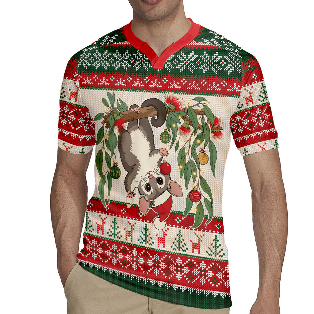 Aussie Sugar Glider Christmas Rugby Jersey Festive Knitted Pattern Inspired