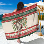 Aussie Sugar Glider Christmas Sarong Festive Knitted Pattern Inspired