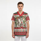 Aussie Sugar Glider Christmas Scrub Top Festive Knitted Pattern Inspired