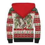 Aussie Sugar Glider Christmas Sherpa Hoodie Festive Knitted Pattern Inspired