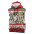 Aussie Sugar Glider Christmas Sleeveless Hoodie Festive Knitted Pattern Inspired