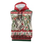 Aussie Sugar Glider Christmas Sleeveless Hoodie Festive Knitted Pattern Inspired