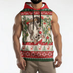 Aussie Sugar Glider Christmas Sleeveless Hoodie Festive Knitted Pattern Inspired