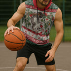 Aussie Sugar Glider Christmas Sleeveless Hoodie Festive Knitted Pattern Inspired