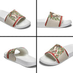 Aussie Sugar Glider Christmas Slide Sandals Festive Knitted Pattern Inspired