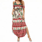 Aussie Sugar Glider Christmas Summer Maxi Dress Festive Knitted Pattern Inspired