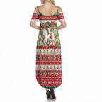 Aussie Sugar Glider Christmas Summer Maxi Dress Festive Knitted Pattern Inspired