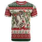 Aussie Sugar Glider Christmas T Shirt Festive Knitted Pattern Inspired