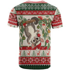 Aussie Sugar Glider Christmas T Shirt Festive Knitted Pattern Inspired