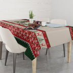 Aussie Sugar Glider Christmas Tablecloth Festive Knitted Pattern Inspired