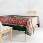 Aussie Sugar Glider Christmas Tablecloth Festive Knitted Pattern Inspired