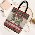 Aussie Sugar Glider Christmas Tote Bag Festive Knitted Pattern Inspired